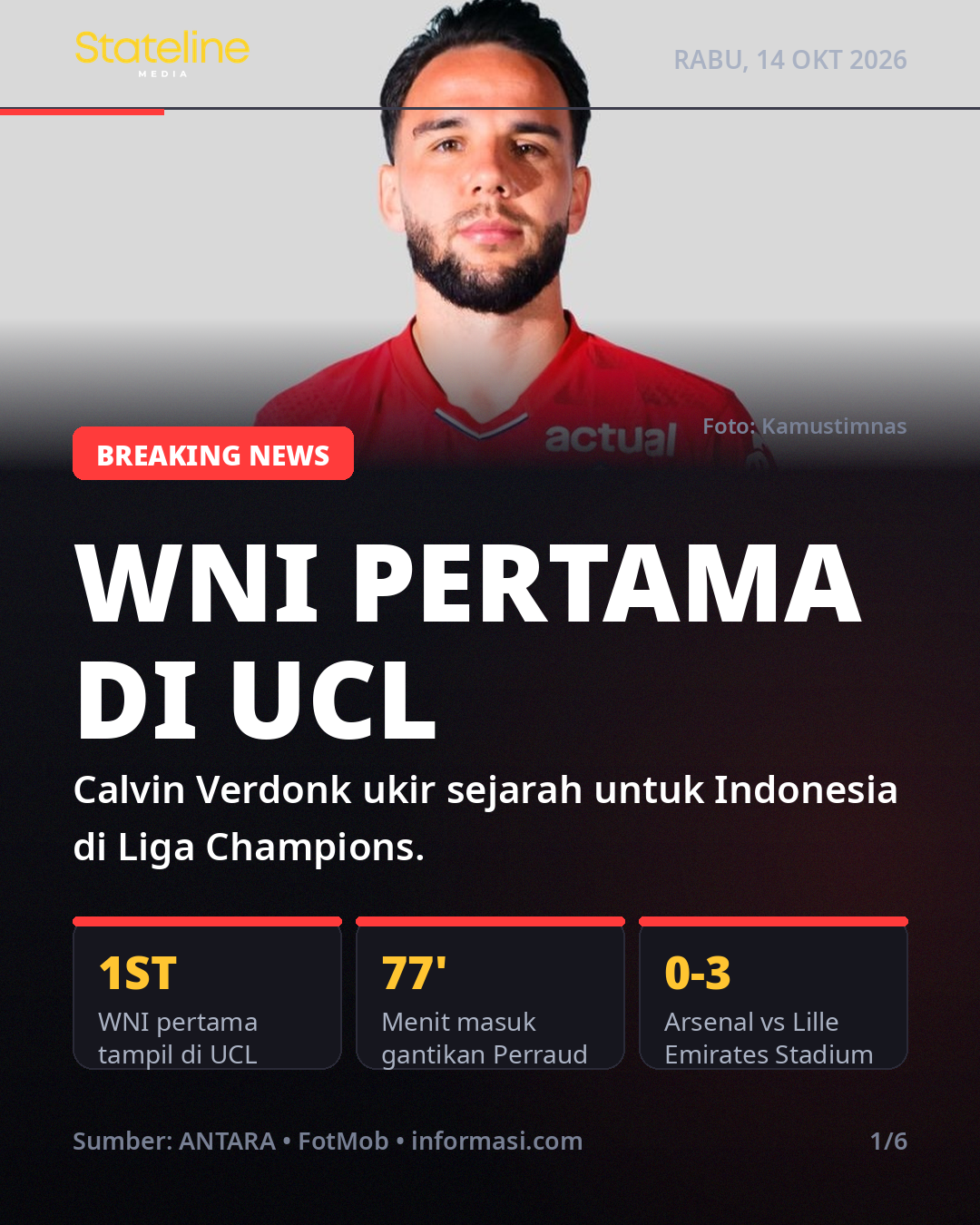 Calvin Verdonk Debut Liga Champions: WNI Pertama di UCL