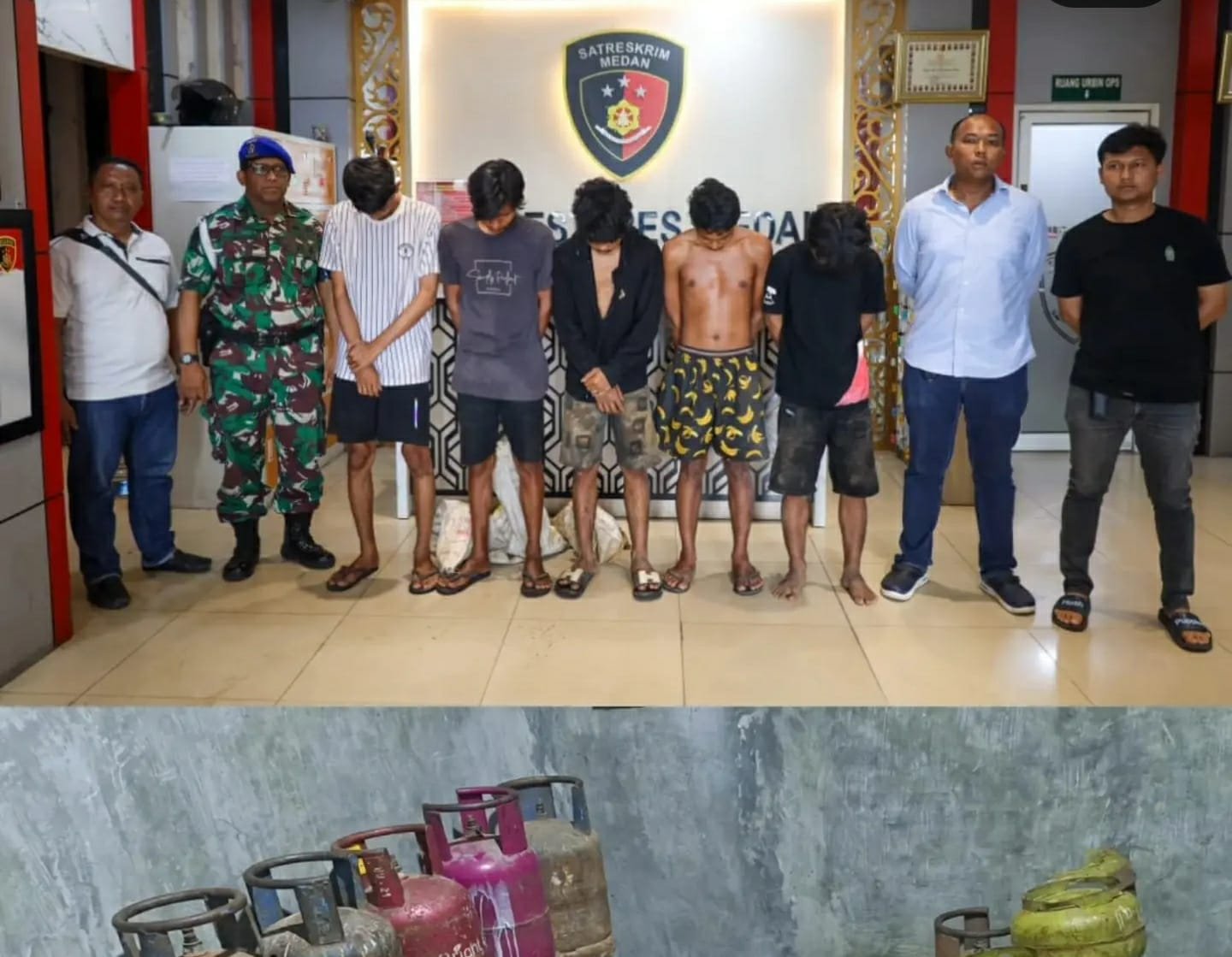Navy Busts LPG Bootlegging Syndicate in Deli Serdang, 5 Arrested